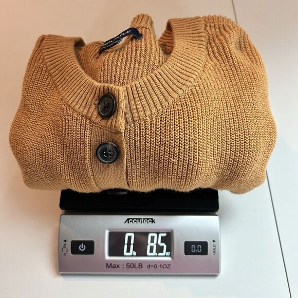 American Eagle Small Sweater Mustard Yellow Button V Neck Striped Dolman Sleeve - Picture 14 of 14